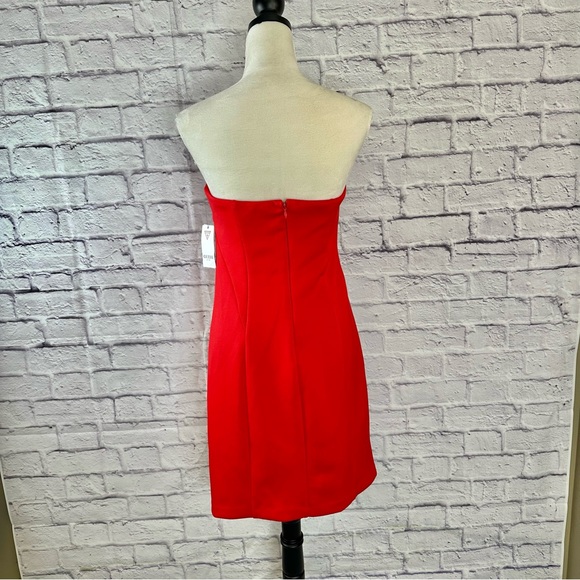Guess strapless red dress (SL Anya Dress, Size 14, Color: Red Cherry, NWT): - Picture 4 of 14